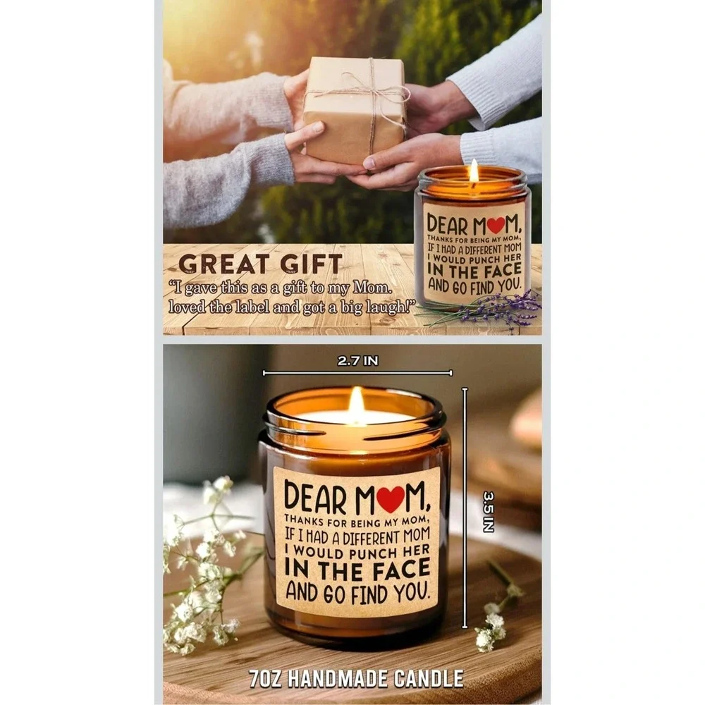 Funny‎ Mom Gift Scented Candle Amber Jar Birthday Mother's Day Christmas ShinyKT